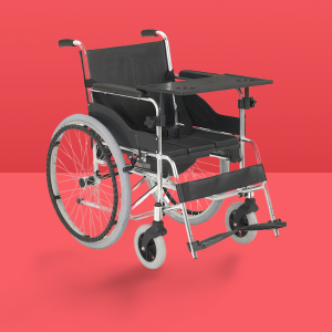 Medical Commode Wheelchair ST6119-45PWU Aluminum
