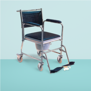 Medical Commode Wheelchair ST8001 Chromed