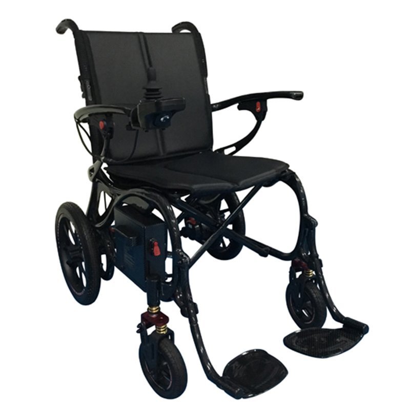 ST1019 Carbon Fiber Power Wheelchair with Carbon Fiber Folding Frame Flip Up Armrest/Legrest