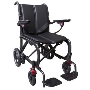 ST6600-46F Carbon Fiber Wheelchair, 6inch Front Caster & 10inch Rear Wheels, with Shock Absorption System.
