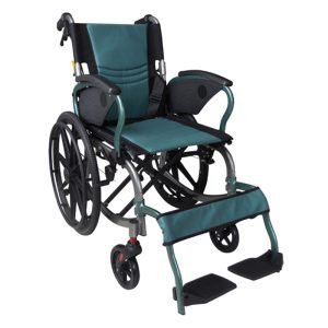 ST6605-46BF Aluminum Wheelchair, Foldable Aluminum Elliptical Flat Tube Frame.