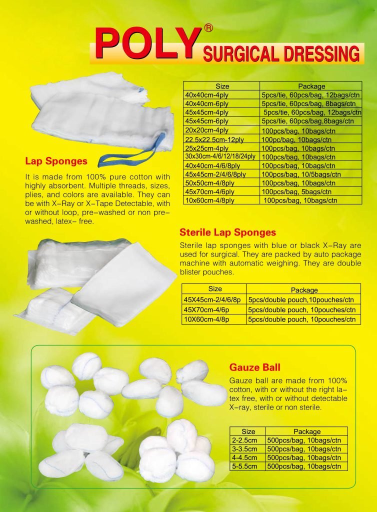 surgical dressing -conforming elastic bandages, gauze roll, crepe bandages